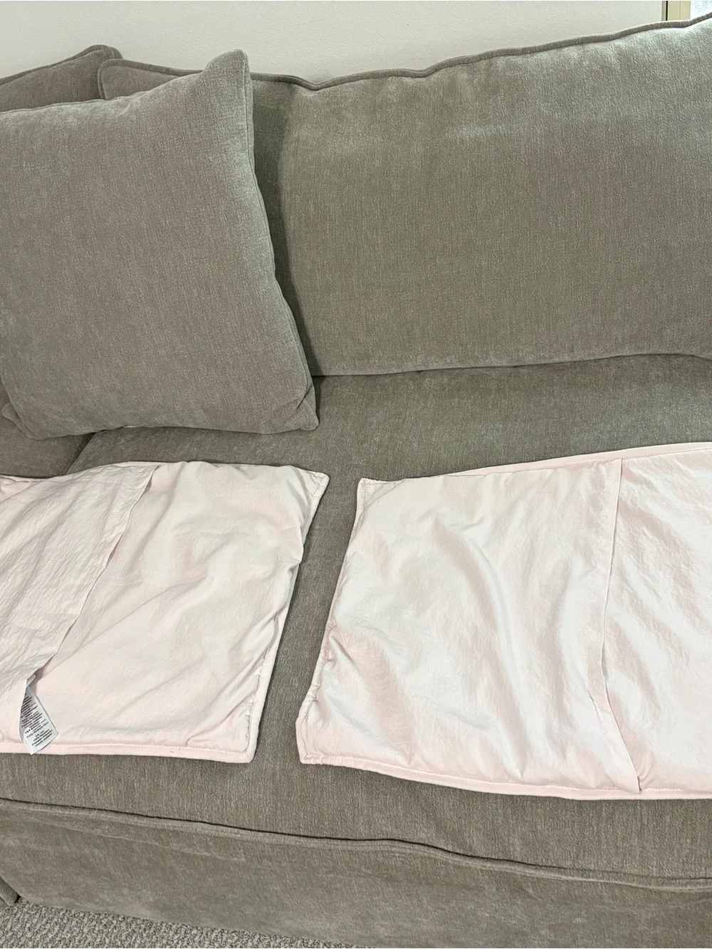 Pottery Barn Kids Casual Ruffle Pink Pillow Shams Set of 2 - Pillows not include